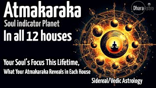 Atmakaraka in different Houses  Vedic astrology predictions  Soul significator planet astrology [upl. by Rurik]