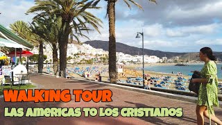 🔴Playa de las Americas to Los Cristianos TENERIFE SPAIN BEST Walking Tour [upl. by Arch]