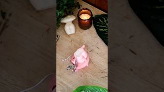 Unmolding the Mushi Tushi 🍄🍑 candle candlemaking mushroom autumn makingcandles [upl. by Laumas]