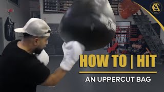 How To  Hit an Uppercut Bag  Boxing [upl. by Aerona965]