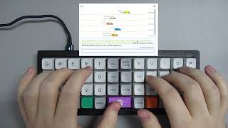 Typing Demonstration on typeracercom with BM40 Ortholinear Keyboard with Dvorak Layout [upl. by Emmi]