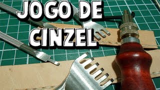 Ferramenta Trabalho Couro  Jogo de Cinzel [upl. by Aniretac]