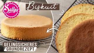 Biskuit Rezept  Gelingsicher mit Tipps und Tricks  Sallys Welt [upl. by Salina]