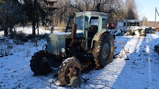 Starting Tractor T40AM After 3 Months 5C Degrees 1080p [upl. by Trista395]