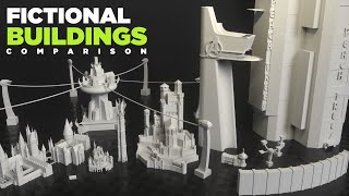 Fictional BUILDINGS Size COMPARISON  3D Real Scale 🏠 [upl. by Enneibaf]