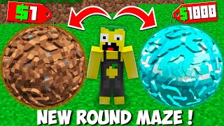 I found DIAMOND VS DIRT ROUND MAZE in Minecraft  WHICH MAZE TO CHOOSE [upl. by Mandych24]