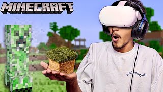 I Played Minecraft In VR 😂 FUNNY [upl. by Llenej]