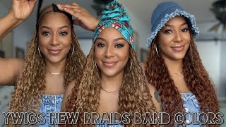 YWigs Braids Band New Colors  Blonde and Light Brown  How to Style [upl. by Ydieh]