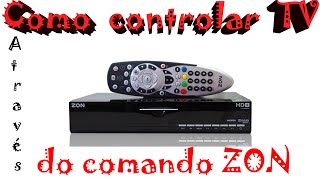 Como controlar TV através do comando ZONNOS Via SatéliteFIBRA PTpt [upl. by Inan686]