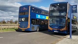 Buses At Poppleton Bar York  7423 [upl. by Anauqaj]