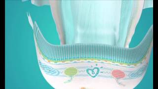 Новый усовершенствованный Pampers® Active Baby Dry подгузник с веселым дизайном [upl. by Gamin]