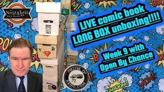 9 LIVE Marvel amp DC comic collection LONG BOX UNBOXING YOU CHOOSE THE BOX OPEN BY CHANCE TOYS [upl. by Wagner]