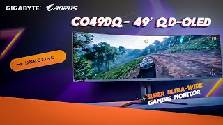 Unboxing CO49DQ  The Super Ultra Wide Gaming Monitor  AORUS INDIA [upl. by Enohsal]