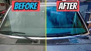 How To Clean Your Car Windshield At Home🏮 [upl. by Reece]