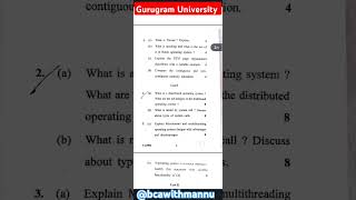 Operating System Question Paper 2023 MCA 1st year gurugramuniversity bcawithmannu3812 [upl. by Ahsener10]