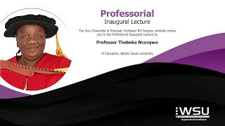 Professorial Inaugural Lecture by Prof Thobeka Ncanywa [upl. by Hnoj]