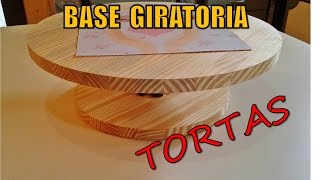 BASE GIRATORIA PARA TORTAS  PASO A PASO FÁCIL DE HACER [upl. by Hussey]