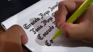 Caligrafía inglesa antigua Nombres 1 [upl. by Whitcomb]