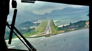 Cockpit ViewAir Seychelles landing SEZ Airport 13012018 Mahe Island Seychelles HD [upl. by Atonsah302]