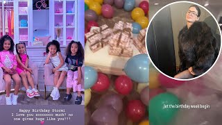 Stormi turning 6 Kylie Jenner prepares Stormis birthday week with balloons🥳🎂 [upl. by Oicnerual]