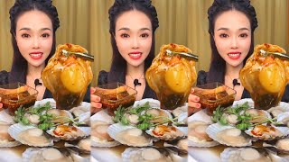 Big Scallop Sashimi，Asmr Mukbang Eating Show [upl. by Moriah547]