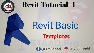 Revit Tutorial1  Templates  Revit தமிழில்  Tamil CADD [upl. by Hgielram]