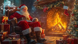 🎅 Santa by the Fireplace 🎄  Cozy Christmas Music amp Jingle Bells for a Magical Holiday 🎶 [upl. by Ramses351]