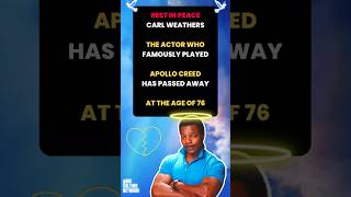 RIP Carl Weathers aka Apollo Creed 🕊️💔 carlweathers apollocreed rocky creed boxing [upl. by Attayek128]