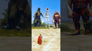 GODZILLA And Lava Titan Want to Eat Supermans Son in GTA 5 😱 shorts [upl. by Aita184]