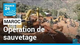 Maroc  opération de sauvetage pour libérer un enfant coincé dans un puit • FRANCE 24 [upl. by Nnazus111]