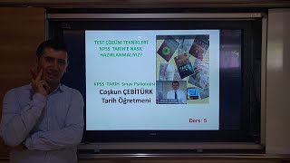 5 Bölüm KPSS Tarih Test Teknikleri ve Sınav Stratejisi [upl. by Cheadle]