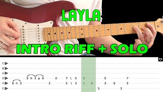 LAYLA  Intro guitar lesson  Studio amp Live version with tabs  Derek and the DominosEric Clapton [upl. by Dhiren382]