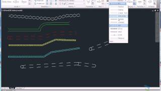 Unusual AutoCAD linetypes typy čar [upl. by Hakilam]