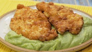 Puré de espinaca con milanesa de pollo • Receta casera • Peruvian food  BUENAZO [upl. by Leviralc]