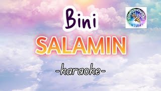 SALAMIN karaoke by BINI  Tagalog karaoke song OPM videoke version [upl. by Paver]