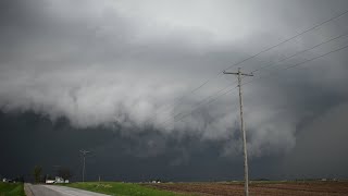 Intense Severe Thunderstorms in Iowa and Illinois  Epic Structure High Winds amp Hail  41624 [upl. by Htiderem]