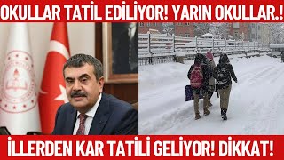 Okullar yarın tatil olacak mı 25 Kasım okullar tatil mi Yarın okul var mı Kar tatili [upl. by Arreic]