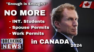 Canada Immigration Minister Latest Update  Breaking News  3 Big Changes in 2024 [upl. by Ainimreh]