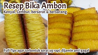 RESEP BIKA AMBON BERSERAT BERSARANG KENYAL DAN LEMBUT l Tips bikin Bika Ambon anti gagal [upl. by Eilasor916]