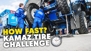 How Long Does It Take To Change A Kamaz Dakar Rally Truck Wheel [upl. by Gillie693]