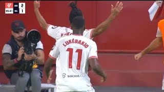 Chidera Ejuke Goal Sevilla vs Real Valladolid 21 Goals and Extended Highlights [upl. by Yatnoed785]