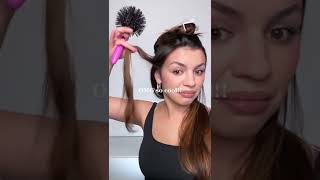 Trying the viral ball brush blowdry hair [upl. by Yalahs]