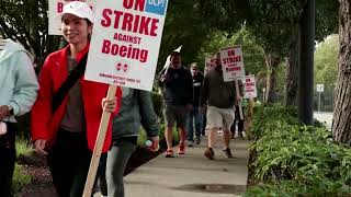 Boeing factory workers strike in Washington state  REUTERS [upl. by Vaughan648]