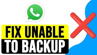 How to FIX WhatsApp UNABLE to BACKUP MESSAGE Problem on ANDROID 2024  WhatsApp Backup Error [upl. by Colley]