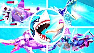 HUNGRY SHARK WORLD  ALL SHARKS MEGA RUSH [upl. by Htepsle600]