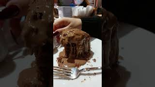 Unbelievable way lady pours chocolate and eats cake viral foryou satisfying viralvideo shorts [upl. by Motteo]