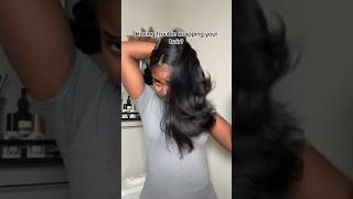 The easiest way I’ve learned to wrap my hair at night☺️🤍 silkpress naturalhair [upl. by Eleets]