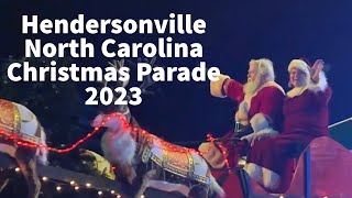 Hendersonville NC Christmas Parade 2023 at Night [upl. by Barris]