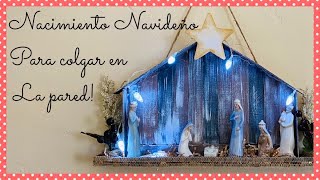 COMO HACER UN NACIMIENTO CON PALITOS DE MADERA PARA COLGAR EN LA PARED CHRISTMAS NATIVITY [upl. by Compte]