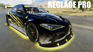 REGLAGE PRO ALPHA ROMEO GIULIA GTAm RIVAL EDITION PRO SETTING THE CREW MOTORFEST TCM STREET TIER 2 [upl. by Hillie]